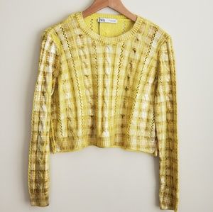 zara metallic jumper